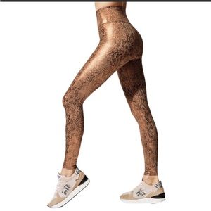 Beach Riot Metallic Snakeskin Legging NWOT small